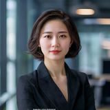 吴佳怡，职场转型顾问，干练短发，现代办公室背景